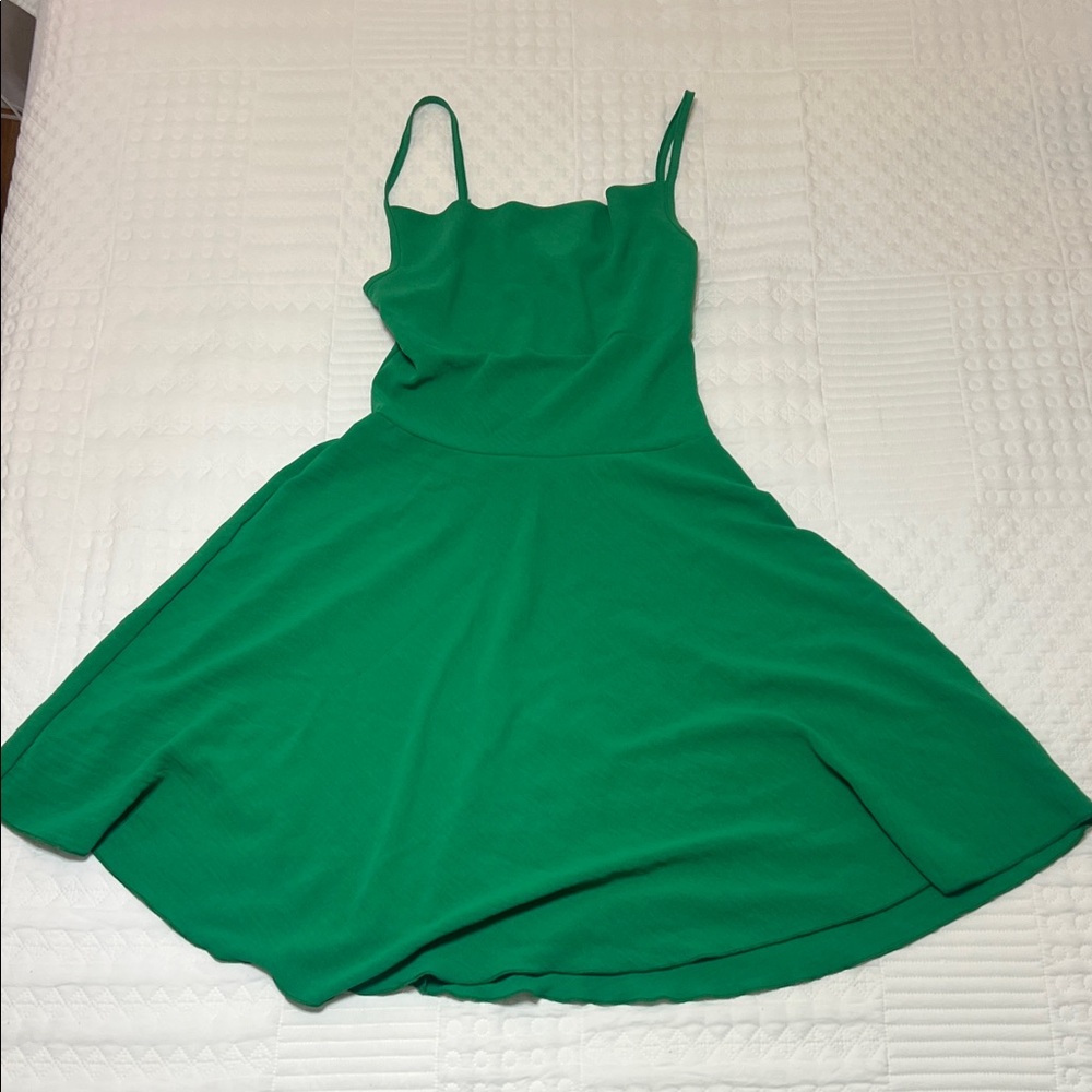 See You Monday Vibrant Green Mini Dress